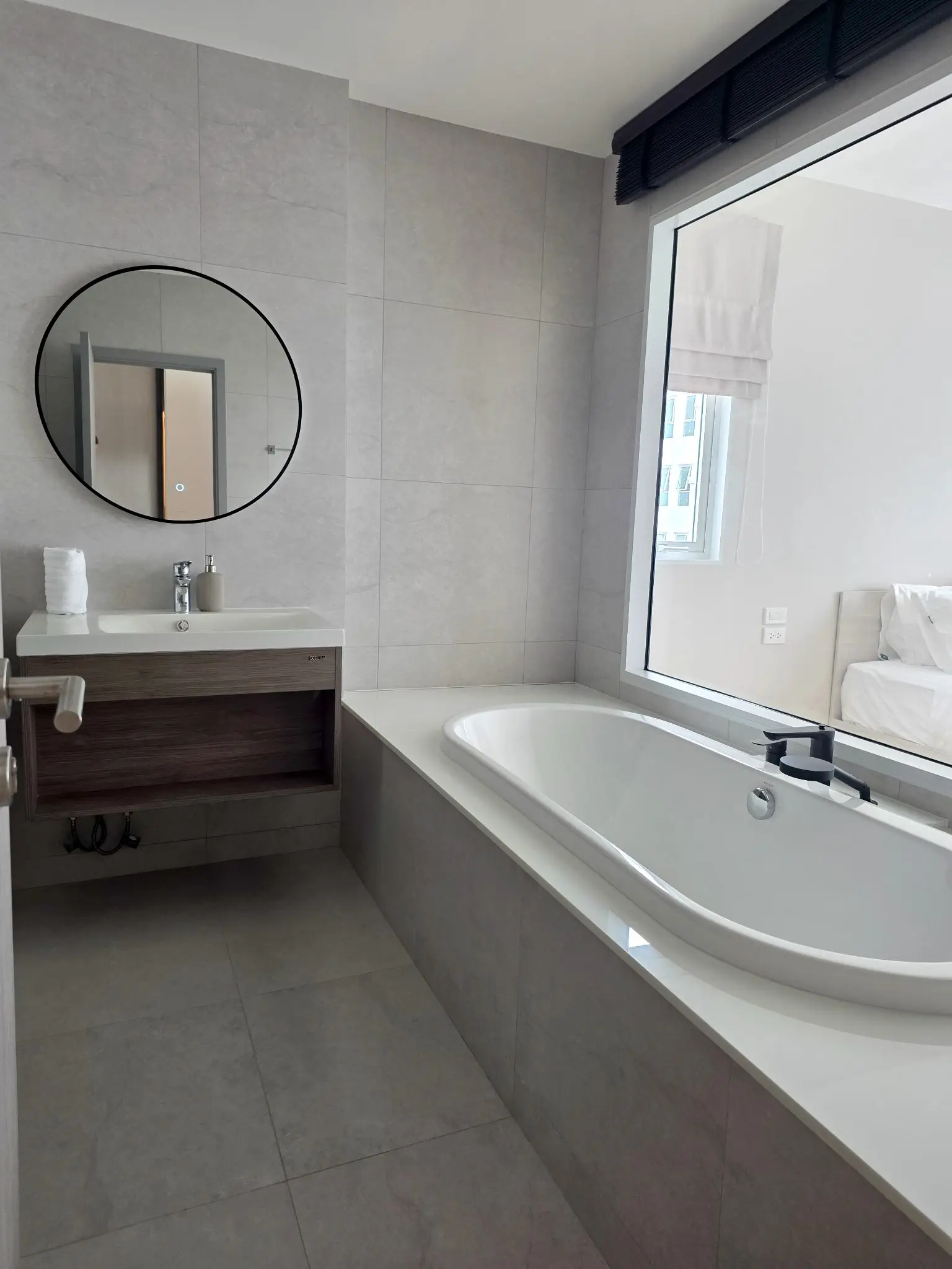 Master bathroom with tub